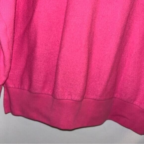 PINK Victoria Secret Barbie Pink Crew Neck Fleece Pullover Sweater Size Small - Picture 6 of 8